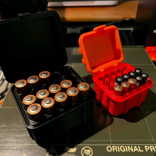 Battery storage boxes 20x AA and 20x AAA new, set of 2