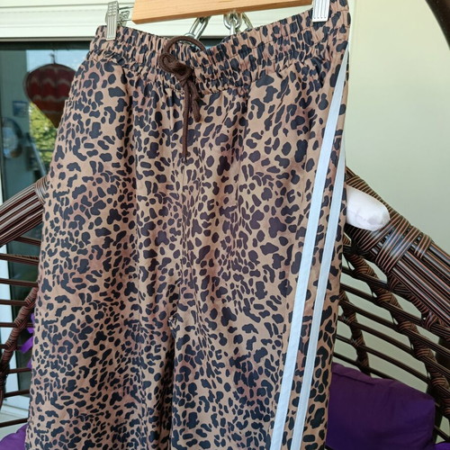 Leopard print pants new, sizes M and L, beige and brown