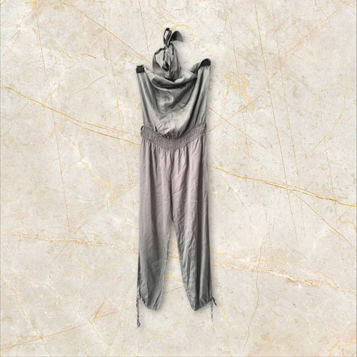 Satin one-piece used, size M-L, gray
