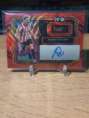Select La Liga 2025-26 Robert Navarro Red Wave Autograph Athletic Club card new