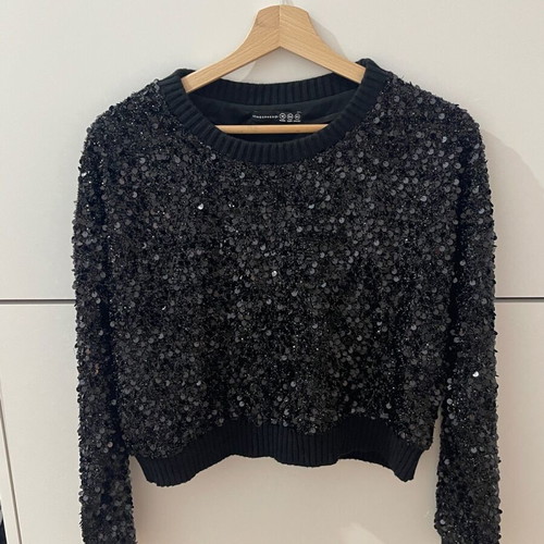 Atmosphere Elegant Top black, like new, size XL