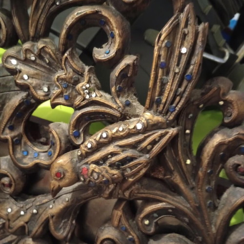 Carved wooden mirror from Thailand like new