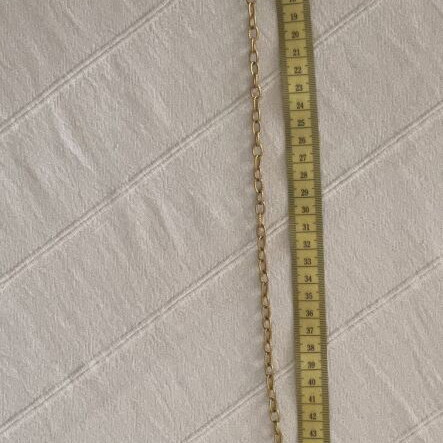 Chain necklace with embossed gold-colored links, like new