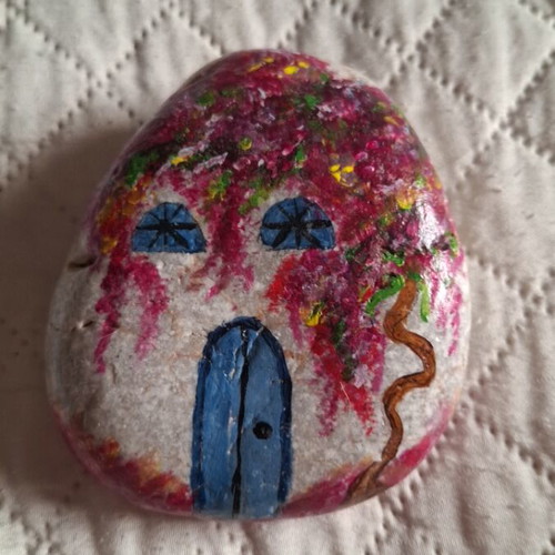 Hand-painted stone