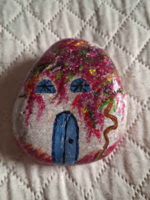 Hand-painted stone