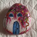 Hand-painted stone