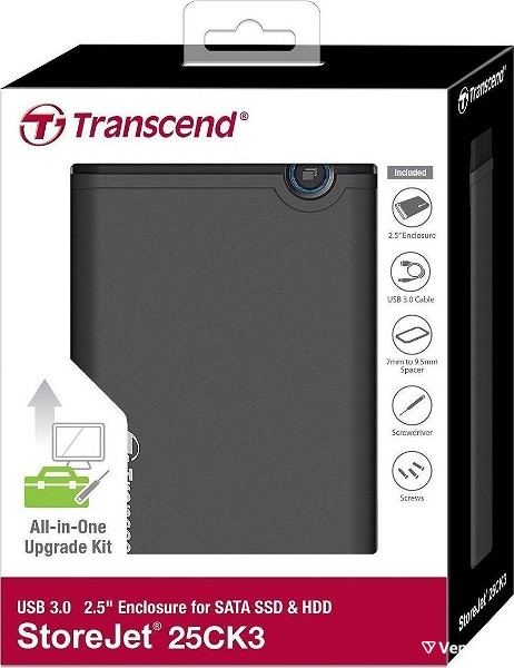  Transcend thiki gia skliro disko 2.5 SATA III me sindesi USB3.0