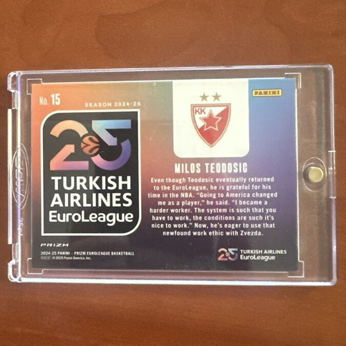 Panini Prizm Milos Teodosic casehit card