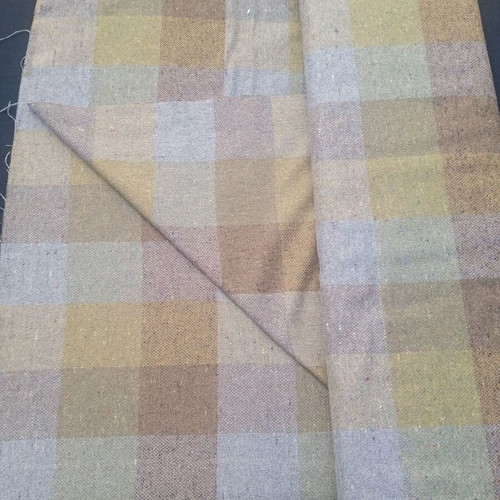 Vintage stock fabrics new, checkered and plain, heavy weave