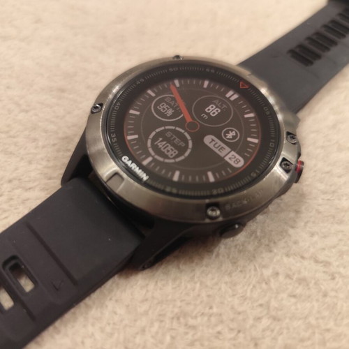 Garmin Fenix 5 smartwatch used, Slate Grey, stainless steel, Gorilla Glass 47mm