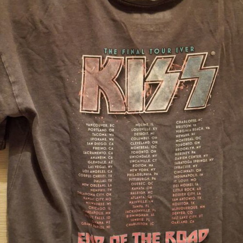 KISS Pull & Bear T-shirt used, size XS, multicolor