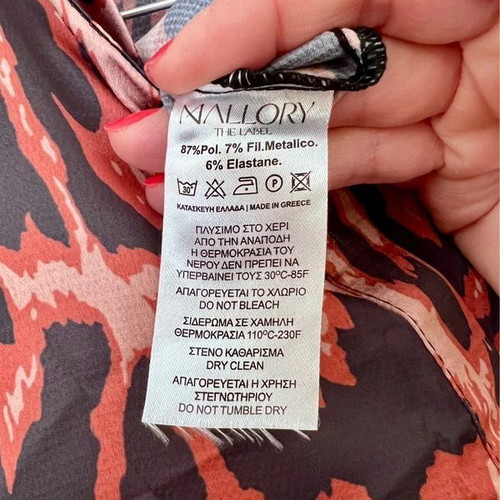 Λεοπάρ φόρεμα Mallory The Label σατέν με χρυσά κουμπιά, σαν καινούργιο