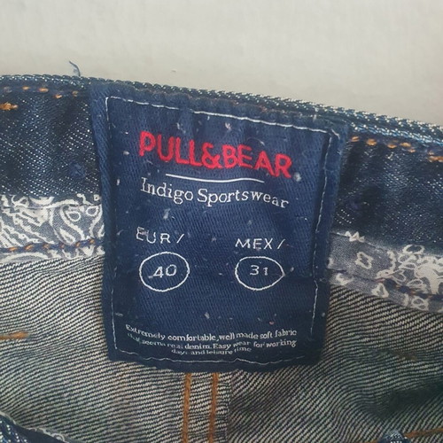 Pull & Bear denim bermuda shorts like new, size 40, blue