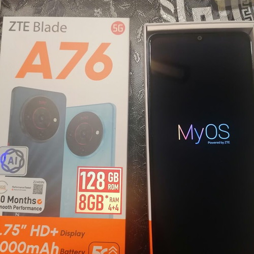 ZTE Blade A76 smartphone new, 128GB, dual SIM, Android