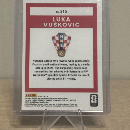 2026 Donruss Optic Luka Vuskovic Rated Rookie FIFA World Cup Card