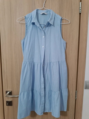 Stradivarius blue mini dress like new, size S