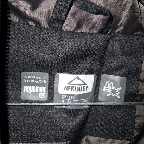 Mc Kinley jacket with removable fleece, black, like new
