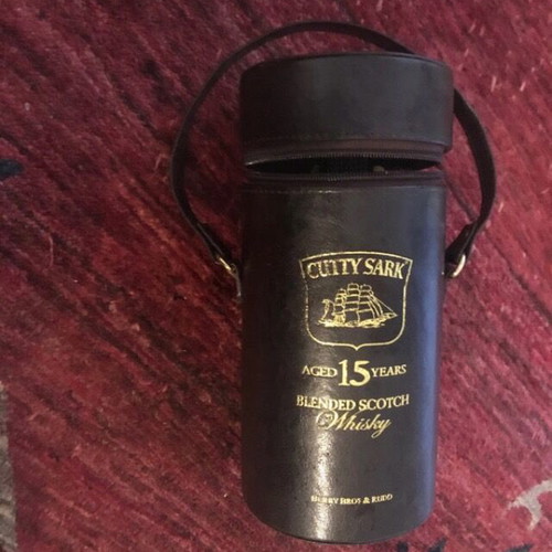 Cutty Sark leather promotional bottle case like new