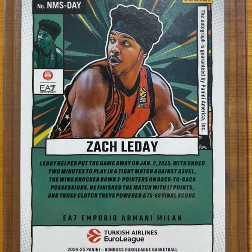 Zach Leday Red Laser Auto Panini Donruss 2024-25 new