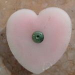 Handmade heart-shaped candle