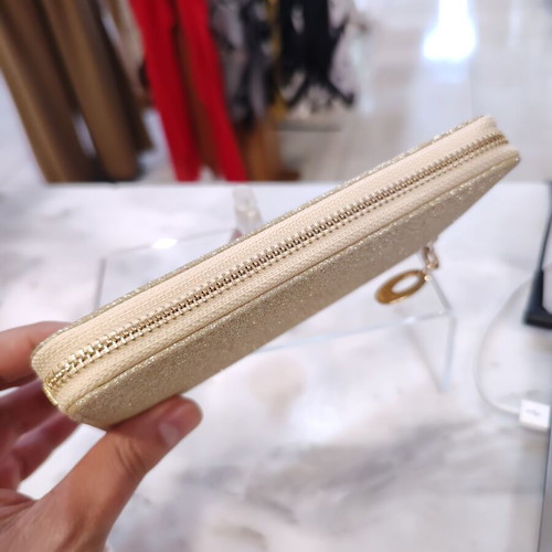 Women's gold glitter wallet new for night-out occasions