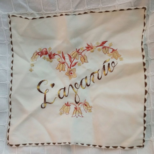 Machine embroidered pillowcase used 35cm x 35cm