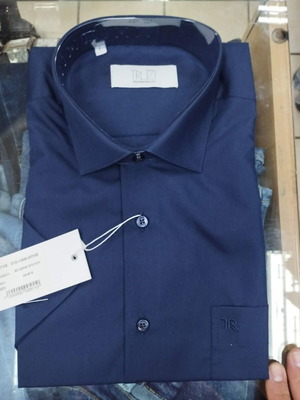 Castello Short Sleeve Men's Shirt Blue New, Sizes M-5XL