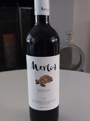 Merlot Cavino Red Dry Wine 2024 Peloponnese 750ml new