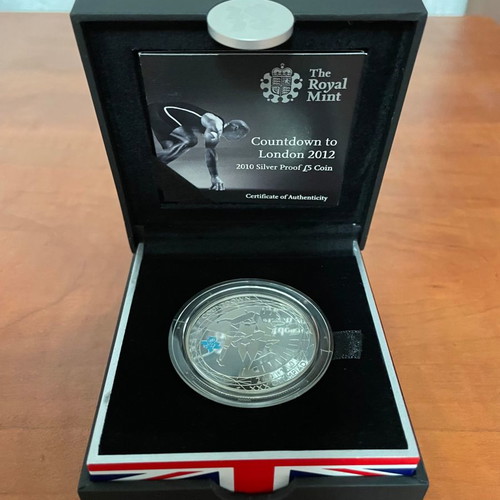 Silver 5 Pounds Coin 2010 London 2012 Olympic Games new