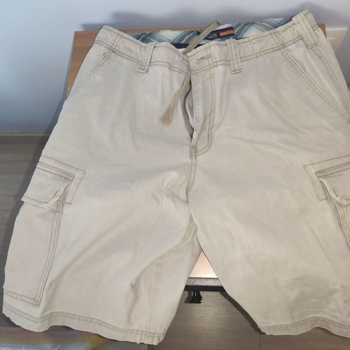 Glou Cargo Shorts pack of 2 men's beige and blue used, sizes L and M