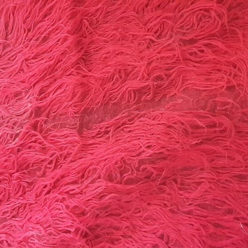 Red flokati rug like new 1.60x2.40m