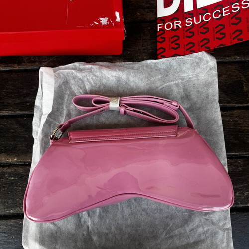 Diesel shoulder bag pink patent new authentic