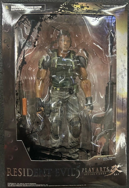 Chris Redfield 10” Resident Evil 5 Play Arts Kai Action Figure 2009
