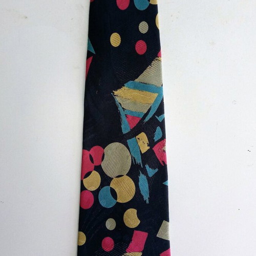 Vintage silk tie 100% silk like new, colorful abstract pattern