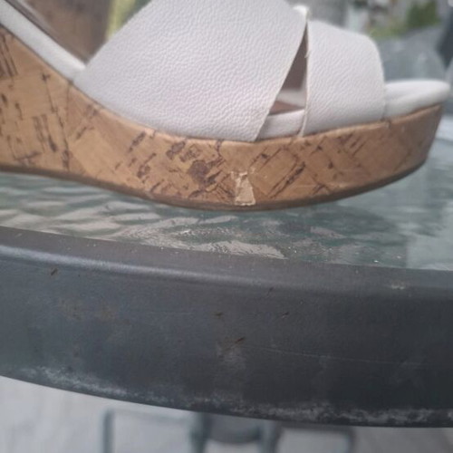 Franco Sarto platform sandals size 39 used, white