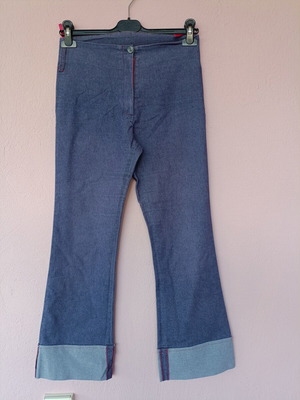 Vintage τζιν παντελόνι one size, σαν καινούργιο, Energie 2000 με κόκκινες ραφές