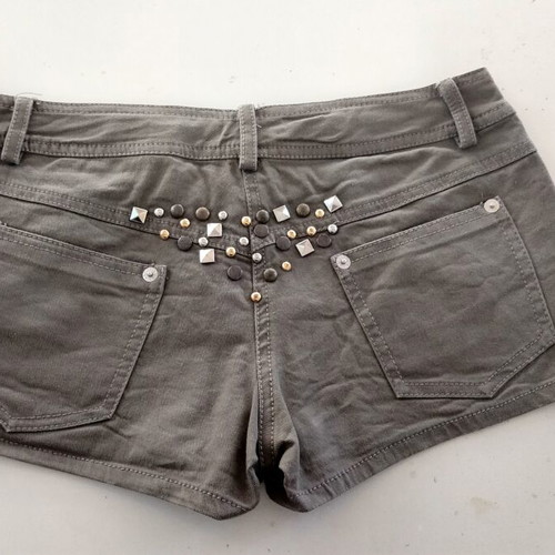 Denny Rose khaki shorts size S like new with studs