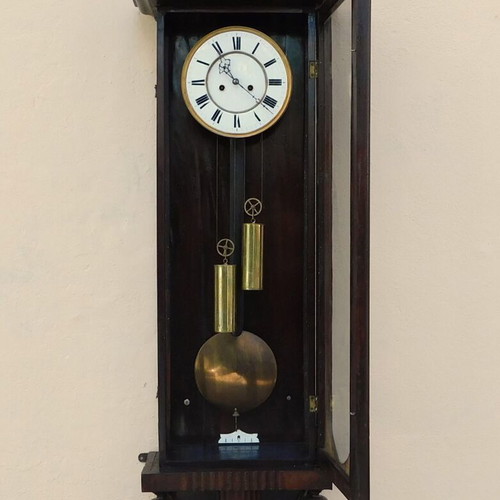 Vienna Regulator wall clock wooden, like new, circa 150 years old