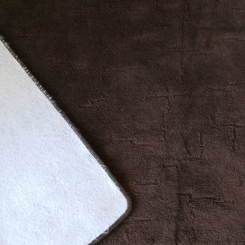 Dark brown rug used, 240 x 200 cm, soft with warm backing
