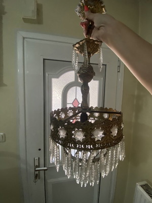 Bronze ceiling light used, vintage 60s-70s style