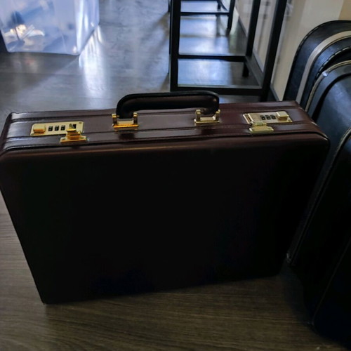 Antique suitcases used, pack of 3 black and leather briefcase