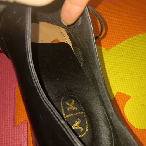Black men's leather shoes scarponi like new, size 43