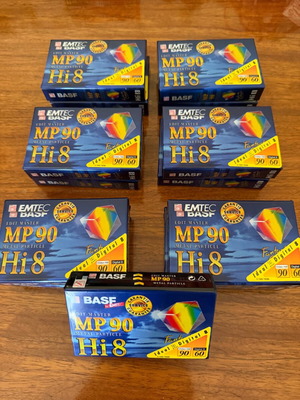 Βιντεοκασέτες EMTEC BASF MP90 Hi8 καινούργιες σφραγισμένες