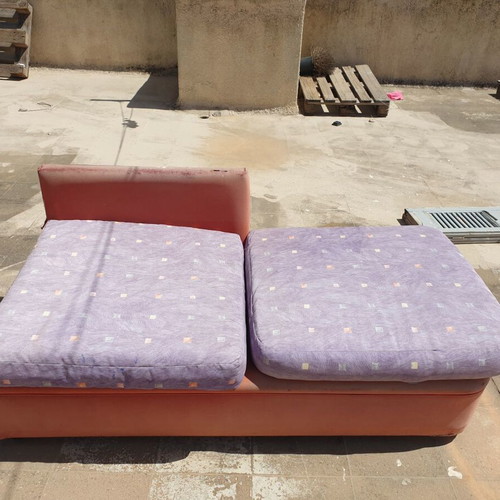 Sofa used, sturdy construction, dimensions 1.55x0.62x0.75 m