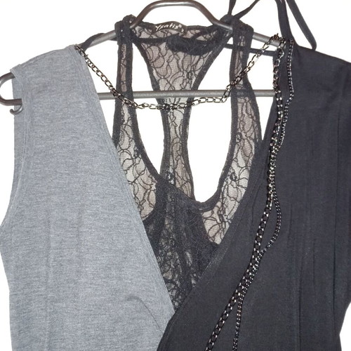 Ysatis evening tops like new, 2 pieces, size L, black and gray