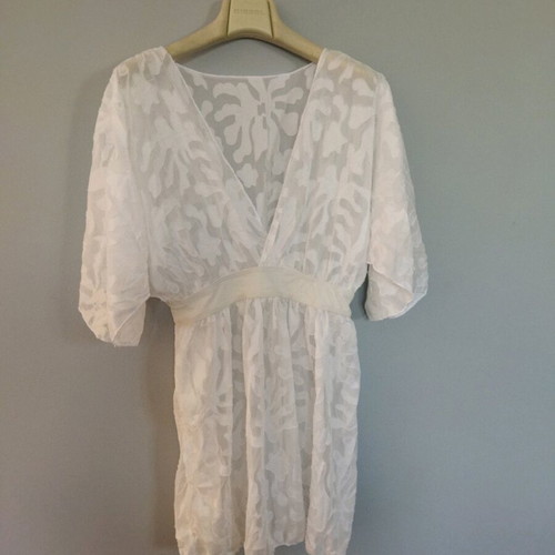Summer mini tunic like new, white, size M