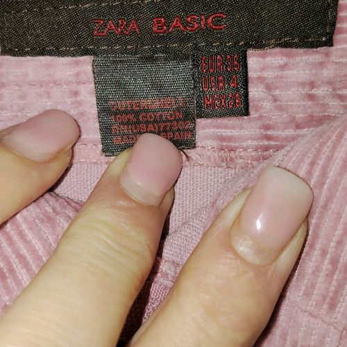 Zara corduroy skirt like new, dusty pink, size S 36