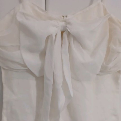 Linen dresses used, set of 2, with bow in white and black