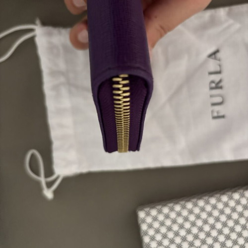 Furla leather wallet, purple