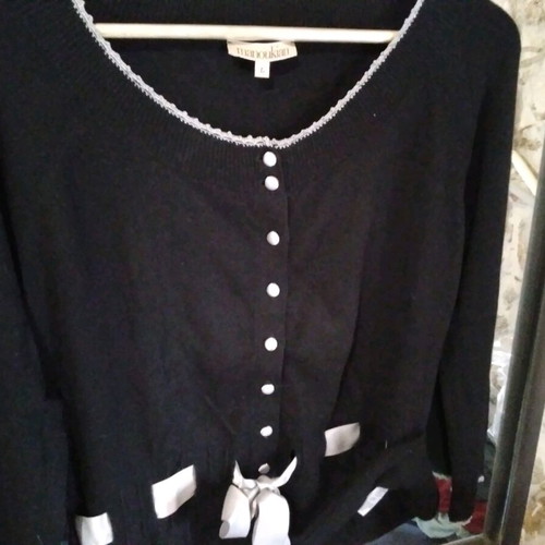 Manoukian women's cardigan black like new, size XL